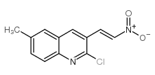 E-2-CHLORO-6-METHYL-3-(2-NITRO)VINYLQUINOLINE结构式