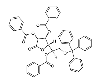 2,3,5-tri-O-benzoyl-6-O-trityl-D-galactono-1,4-lactone结构式
