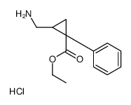 (2-ethoxycarbonyl-2-phenylcyclopropyl)methylazanium,chloride结构式