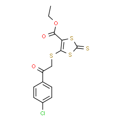 ETHYL 5-([2-(4-CHLOROPHENYL)-2-OXOETHYL]SULFANYL)-2-THIOXO-1,3-DITHIOLE-4-CARBOXYLATE picture