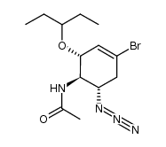 N-[(1R,2R,6S)-4-bromo-2-(1-ethylpropoxy)-6-azidocyclohex-3-en-1-yl]acetamide结构式