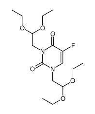 1,3-bis(2,2-diethoxyethyl)-5-fluoropyrimidine-2,4-dione结构式