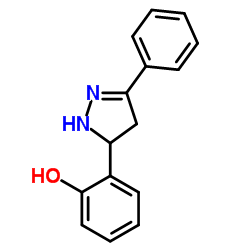2-(3-Phenyl-4,5-dihydro-1H-pyrazol-5-yl)phenol结构式
