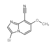 3-溴-7-甲氧基咪唑并[1,2-a]吡啶-8-甲腈结构式