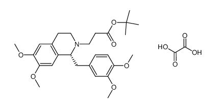 (1R)-1-[(3,4-dimethoxyphenyl)-methyl]-1,2,3,4-tetrahydro-6,7-dimethoxy-2-tert-butoxycarbonylethyl-isoquinoline oxalate Structure