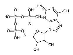 [[5-(2-amino-6-oxo-3H-purin-9-yl)-3,4-dihydroxyoxolan-2-yl]methoxy-hydroxyphosphoryl] dihydroxyphosphinothioyl hydrogen phosphate结构式