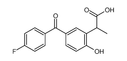 2-[5-(4-fluorobenzoyl)-2-hydroxyphenyl]propanoic acid结构式
