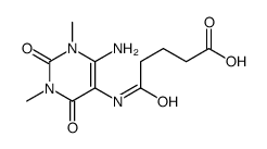 Pentanoic acid,5-[(6-amino-1,2,3,4-tetrahydro-1,3-dimethyl-2,4-dioxo-5-pyrimidinyl)amino]-5-oxo- Structure