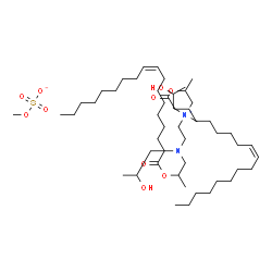 2-Hydroxy-N-(2-((2-hydroxypropyl)(2-(oleoyloxy)propyl)amino)ethyl)-N-methyl-N-(2-(oleoyloxy)propyl)propan-1-aminium methyl sulfate Structure