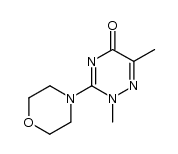 2,6-Dimethyl-3-morpholino-1,2,4-triazin-5(2H)-on Structure