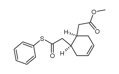 methyl 2-((1R,6S)-6-(2-oxo-2-(phenylthio)ethyl)cyclohex-3-en-1-yl)acetate结构式