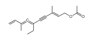 1-acetoxy-3,8-dimethyl-6-ethyl-2,6,7,9-decatetraen-4-yne结构式