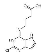 4-[(2-chloro-5H-pyrrolo[3,2-d]pyrimidin-4-yl)amino]butanoic acid结构式