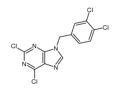 2,6-dichloro-9-(3,4-dichlorophenylmethyl)-9H-purine Structure
