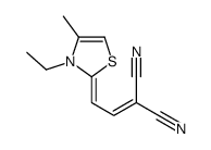 2-[2-(3-ethyl-4-methyl-1,3-thiazol-2-ylidene)ethylidene]propanedinitrile Structure