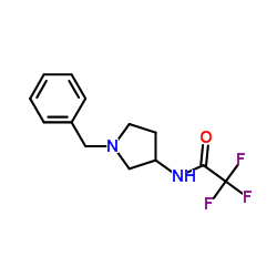 1-苄基-3-(三氟乙酰氨基)吡咯烷结构式