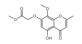 (5-hydroxy-8-methoxy-2-methyl-4-oxo-4H-chromen-7-yloxy)-acetic acid methyl ester结构式