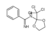 N'-[2-(trichloromethyl)-1,3-dioxolan-2-yl]benzenecarboximidamide Structure