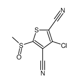 3-chloro-5-methylsulfinylthiophene-2,4-dicarbonitrile Structure