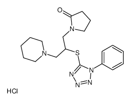 1-[2-(1-phenyltetrazol-5-yl)sulfanyl-3-piperidin-1-ylpropyl]pyrrolidin-2-one,hydrochloride Structure