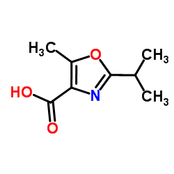 2-Isopropyl-5-methyl-1,3-oxazole-4-carboxylic acid Structure