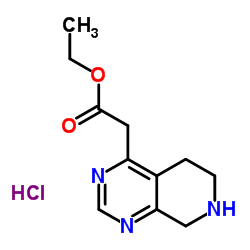 Ethyl 2-(5,6,7,8-tetrahydropyrido[3,4-d]pyrimidin-4-yl)acetate hydrochloride picture