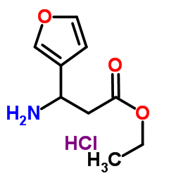 3-AMINO-3-FURAN-3-YL-PROPIONIC ACID ETHYL ESTER HYDROCHLORIDE结构式