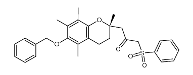 (S)-1-[3,4-dihydro-2,5,7,8-tetramethyl-6-benzyloxychroman-2-yl]-3'-phenylsulfonyl-2-propanone Structure