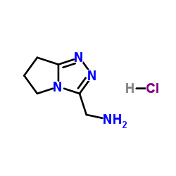 6,7-Dihydro-5H-pyrrolo[2,1-c][1,2,4]triazol-3-methylamine. 3HCl结构式