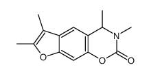 3,4,6,7-tetramethyl-4H-furo[3,2-g][1,3]benzoxazin-2-one结构式