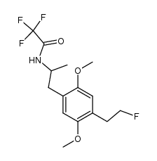 (+/-)-1-[2,5-Dimethoxy-4-(2-fluoroethyl)phenyl]-2-trifluoroacetamidopropane结构式