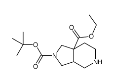 (3Ar,7as)-2-叔丁基 7a-乙基 六氢-1H-吡咯并[3,4-c]吡啶-2,7a(3H)-二羧酸结构式