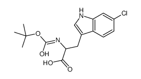 Boc-6-chloro-DL-tryptophan结构式