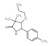 3-Pyrazolidinone,4,4-dimethyl-1-(4-methylphenyl)-5-propoxy- structure