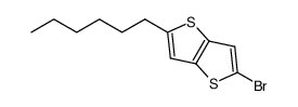 2-bromo-5-hexylthieno[3,2-b]thiophene Structure