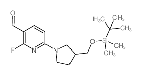 6-(3-((tert-Butyldimethylsilyloxy)methyl)-pyrrolidin-1-yl)-2-fluoronicotinaldehyde picture