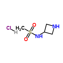 N-(氮杂环丁烷-3-基)甲磺酰胺盐酸盐结构式