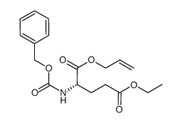 (S)-2-benzyloxycarbonylaminopentanedioic acid 1-allyl ester 5-ethyl ester结构式