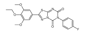 2-(4-ethoxy-3,5-dimethoxyphenyl)-6-(4-fluorophenyl)-[1,3,4]thiadiazolo[3,2-a][1,3,5]triazine-5,7-dione Structure
