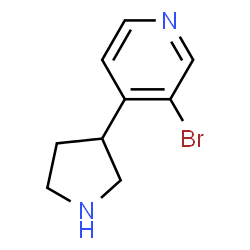 3-bromo-4-(pyrrolidin-3-yl)pyridine结构式