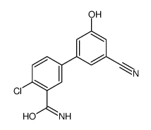 2-chloro-5-(3-cyano-5-hydroxyphenyl)benzamide结构式