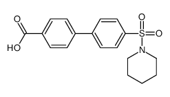 4-(4-piperidin-1-ylsulfonylphenyl)benzoic acid Structure