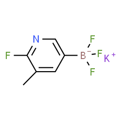 potassium trifluoro(6-fluoro-5-methylpyridin-3-yl)borate结构式