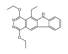 1,4-diethoxy-5-ethyl-6H-pyridazino[4,5-b]carbazole结构式