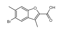 5-bromo-3,6-dimethylbenzofuran-2-carboxylic acid结构式