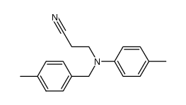 N-(4-methylbenzyl) N-(2-cyanoethyl)-4-methylaniline结构式