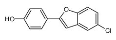 4-(5-chloro-1-benzofuran-2-yl)phenol结构式