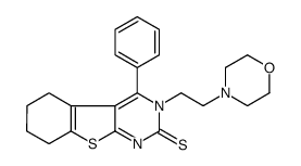 3-(2-morpholin-4-ylethyl)-4-phenyl-5,6,7,8-tetrahydro-[1]benzothiolo[2,3-d]pyrimidine-2-thione Structure