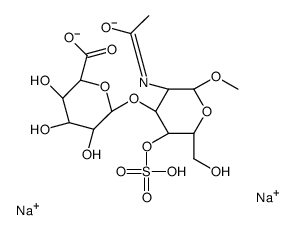 methyl 2-acetamido-2-deoxy-3-O-(beta-glucopyranosyluronic acid)-4-O-sulfo-beta-galactopyranoside Structure