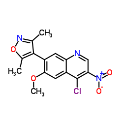 4-(4-chloro-6-Methoxy-3-nitroquinolin-7-yl)-3,5-dimethylisoxazole结构式